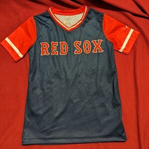 Kids Boys Majestic Jersey Shirt Red Sox Mookie Baseball MLB Small 8 EUC Navy Red
